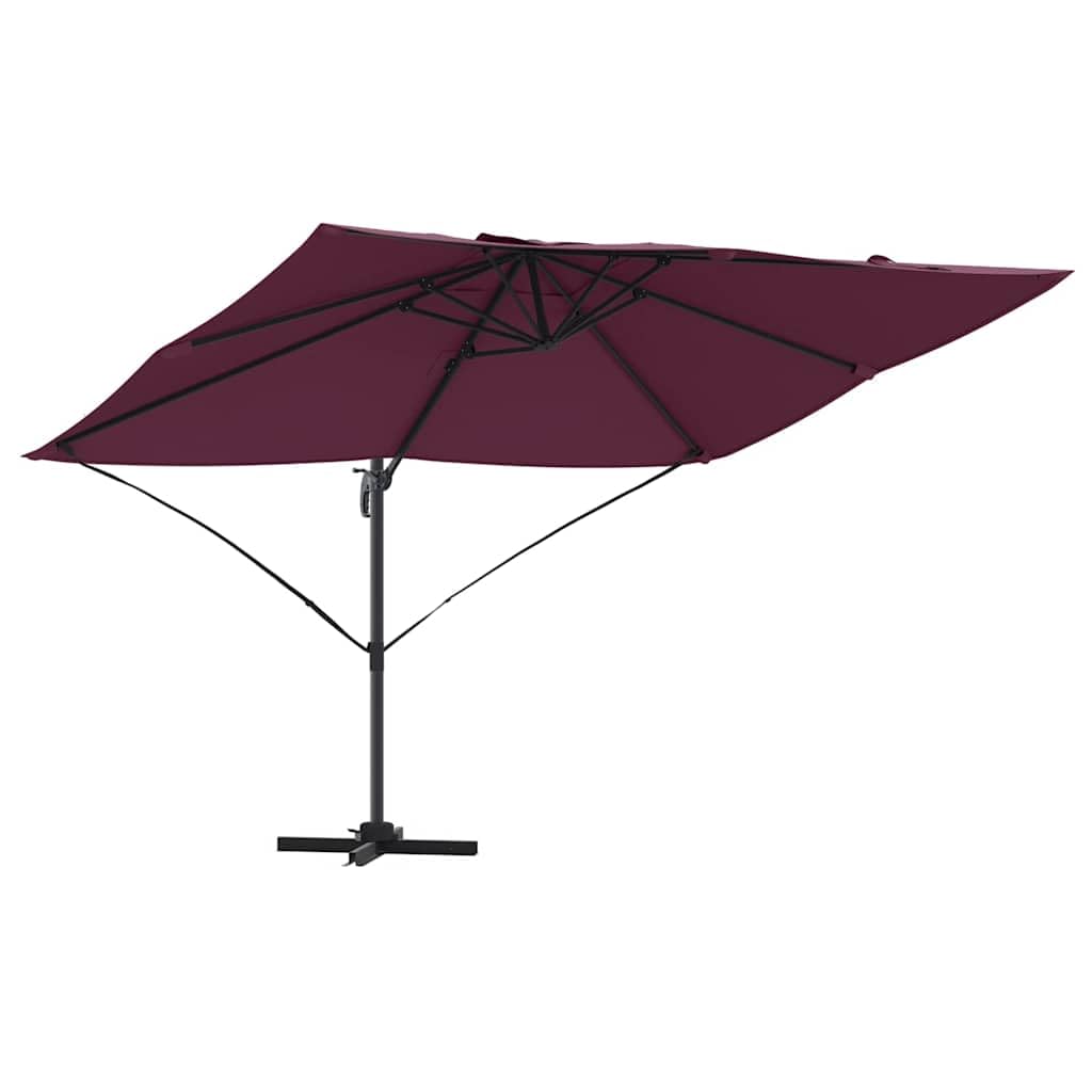 Sombrilla giratoria 360° e inclinable con manivela y mástil de aluminio para terraza moderna