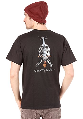 Capo di alta qualità Powell-Peralta - T-Shirt con Teschio e Spada, Taglia XL, Colore: Nero