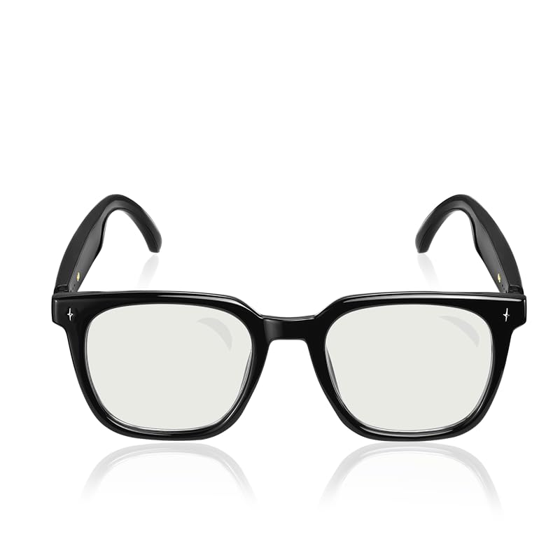 Bluetooth Smart Glasses for Women Men Open Ear Audio Touch Control Blue Light UV400 Protection