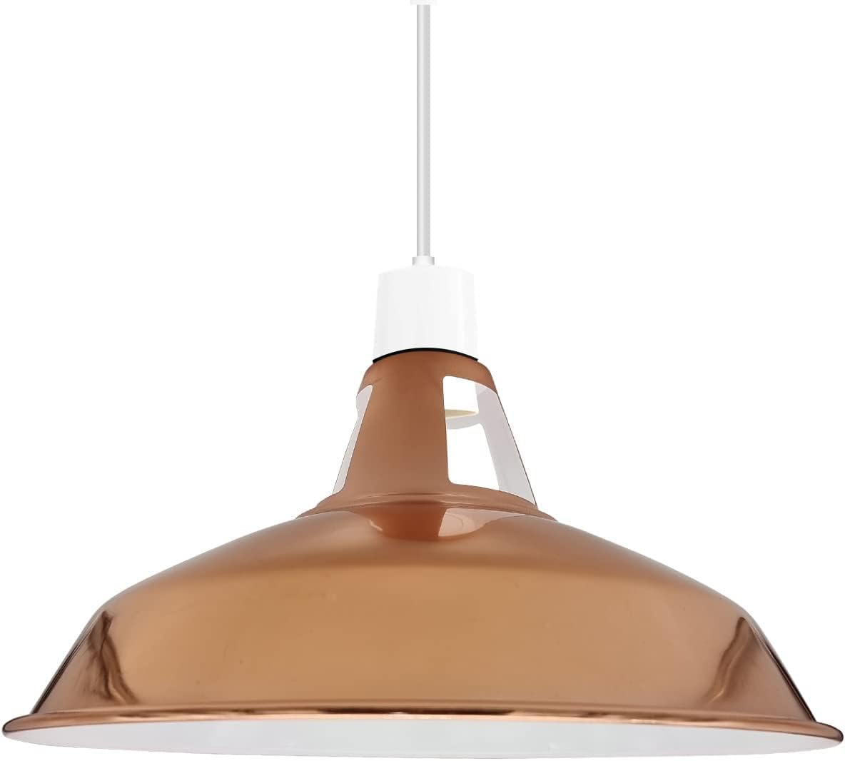 LEDSone Retro Metal-Lamp Shades Living Room Ceiling Light Barn Shaped 30cm Easy fit Lampshades only for Pendant Lamp for Kitchen Living Room