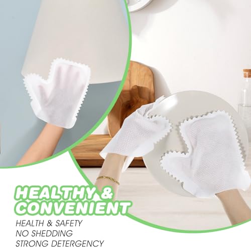 Image of 70 Pcs White Microfiber Dusting Gloves, Dusting Mitts Replaces Dust Wipes, Pet Hair Cleaning Possible, Dual-Sided Disposable Gloves