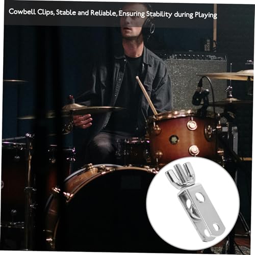 Pinza para montar cowbell para set de batería, soporte duradero para cowbell para instrumentos de percusión para mejor desempeño y estabilidad miniatura 3