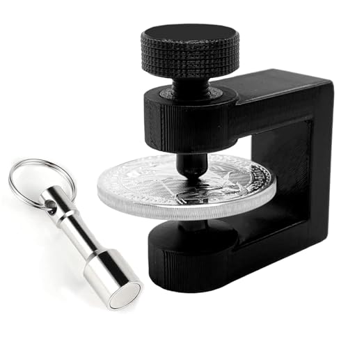 Generic Mini-C Coin Clamper v2 Ping Test Gold Silver Coin Bar Pinger Tester, Pocket Pinger Coin Tester, Includes Hammer (Coin not Included)