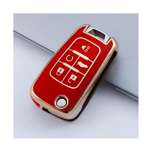 Porte-clés protecteur Chevrolet coffret anti-choc rouge bouton clé voiture rabat