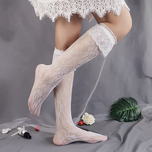 Image of Lovful Women's Lace Anklet Sock with Ruffle, 2 Pairs Set