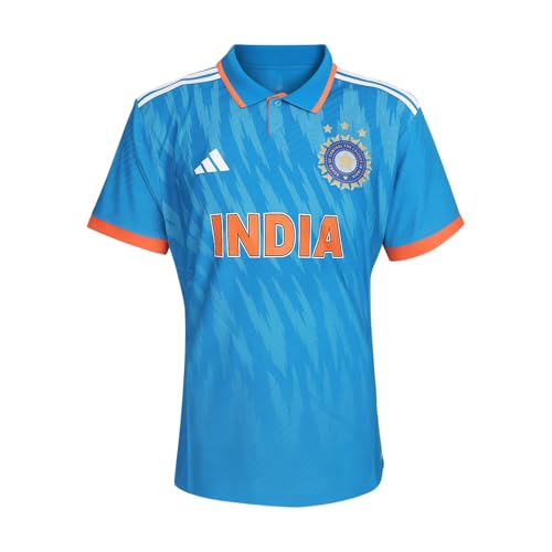 adidas mens Official India Cricket ODI Fan Coat, Brblue, X-Large