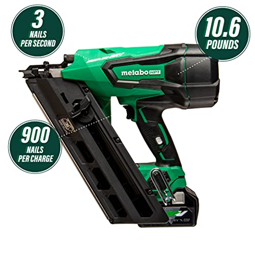 Metabo Hpt 36V Multivolt Cordless Paper Strip Framing Nailer | Includes Battery And Charger | Nr3690Dc #TOP1
