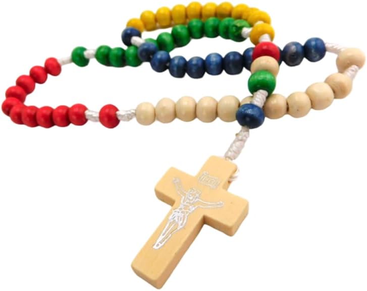 Westmon Works How to Pray the Rosary Set for Kids with Wooden Beads Pamphlet and Large Instruction Holy Card for Children - Image 7