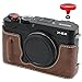 Produktbild NO1ACCESSORY PU-Leder-Kameratasche Hälfte Cover Tasche Gehäuse Kompatibel mit Fujifilm Fuji X-E4 XE4 + Auslöseknopf (Dunkelbraun)