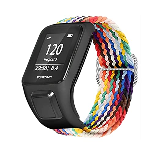 Feysentoe Reemplazo Correa para TomTom Runner 2/3 Cardio + Music para TomTom Spark Brazalete de Repuesto.(arcoíris)