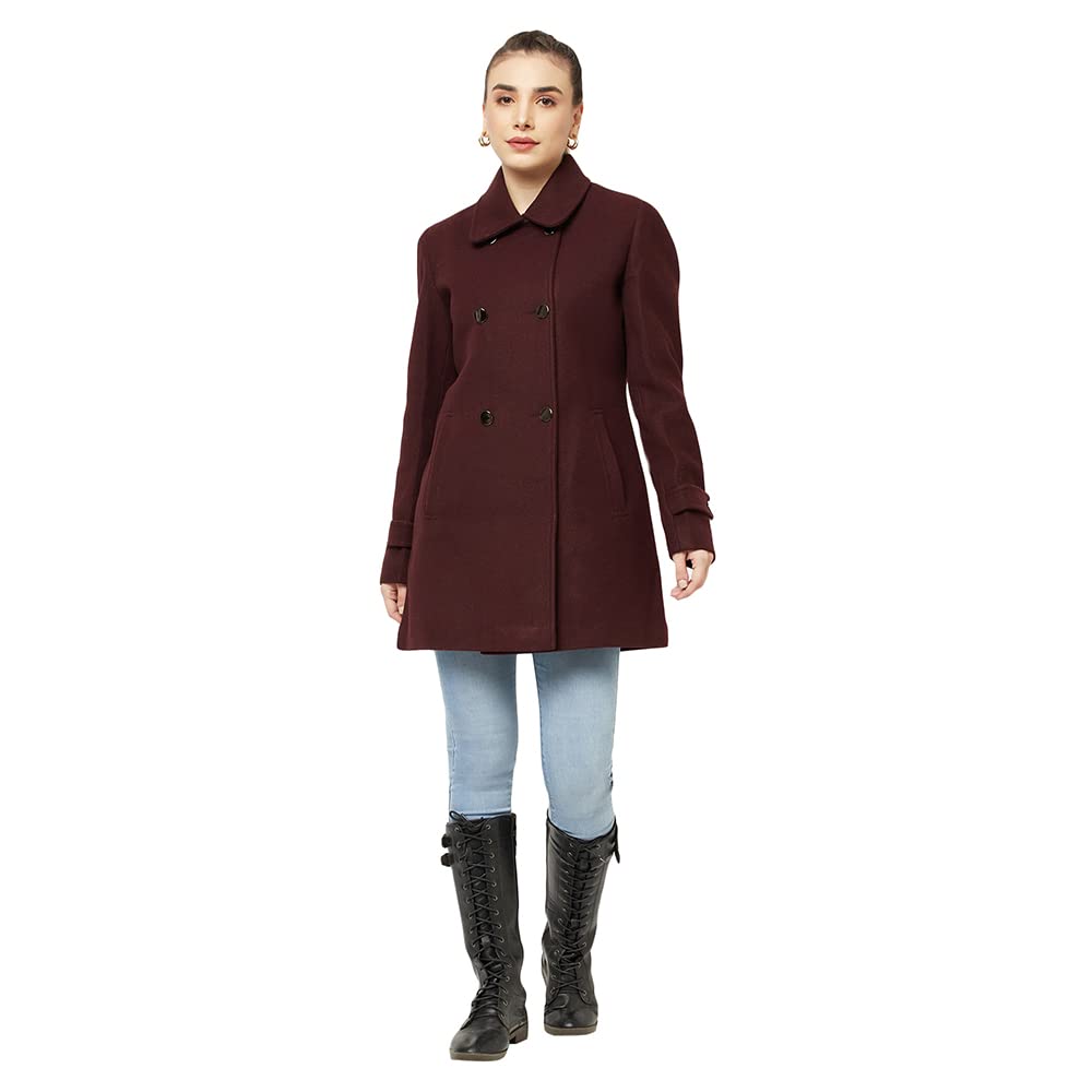 crimsoune club Women Maroon Over-Coat-picture-29