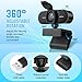 OFFCUP Webcam for PC with Microphone, 1080P HD Web Camera with Privacy Cover, Plug and Play USB Streaming Camera, Wide Angle Web Cam for Desktop Laptop Studying Conference Gaming