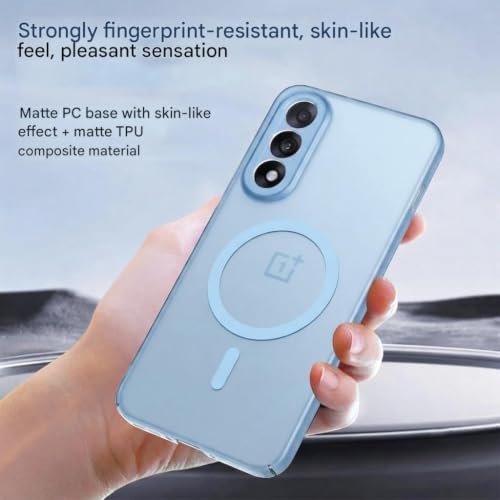 Image of DIZORO Matte Case for Oneplus Nord Ce6 Lite Compatible with MagSafe, Camera Lens Full Protection, Shockproof Translucent Frosted TPU Soft Phone Cover, Anti-Fingerprint (Sierra)