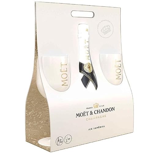 Moët & Chandon Champagne ICE IMPÉRIAL Demi-Sec 12% Vol. 0,75l in Giftbox with 2 glasses weiß