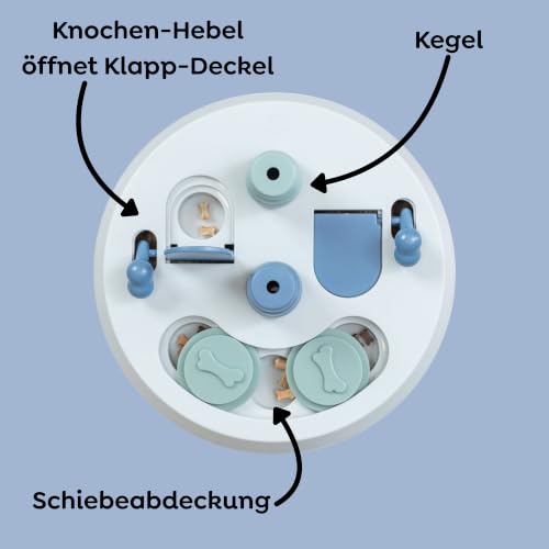 TRIXIE Strategiespiel Flip Board für Hunde, zur Beschäftigung – ø 23 cm