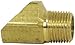 Tompkins 352-06-04 Flare Tube to Pipe 45* Elbow, 5/8-18 Inverted Flare x 1/4-18 MP, Brass