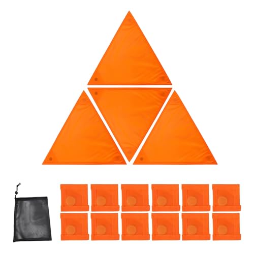 Generico Cubierta de camuflaje naranja para cobertizo | Banderas de seguridad impermeables para camiones | Aplicaciones magnéticas de seguridad de alta visibilidad con bolsa para actividades nocturnas