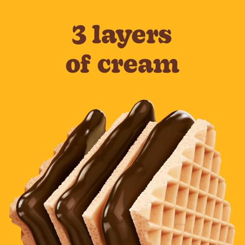 Bauducco Chocolate Wafer Cookies - Sugar Free Delicious & Crispy Wafers with 3 Delicious, Indulgent Decadent Layers of Chocolate Flavored Cream - 0g of added sugar - Great for Snacks & Dessert - No