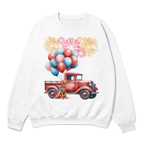 Vintage Patriotic Dog 4th of July Independence Memorial Day Adult Youth T-Shirt Hoodie Sweatshirt