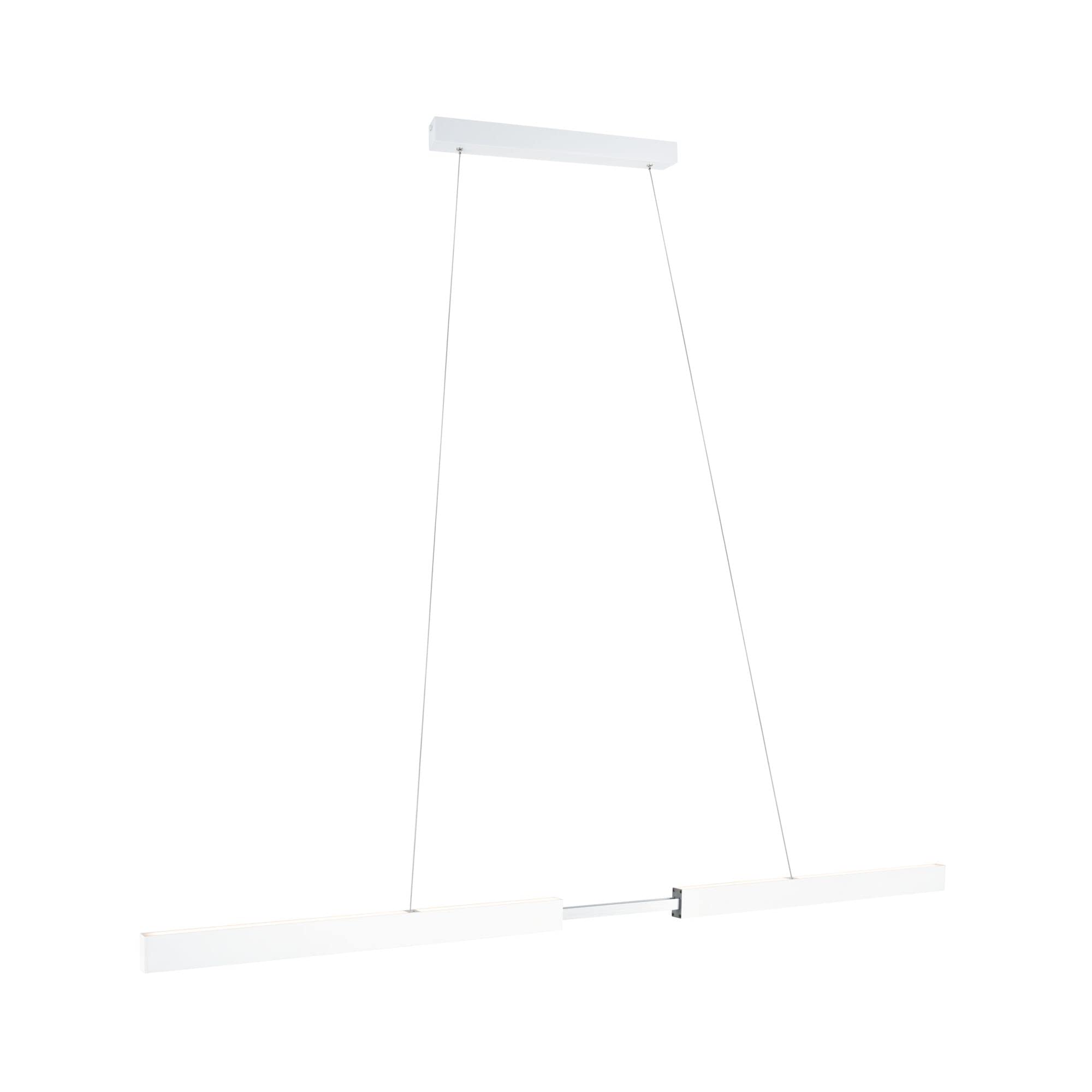 Paulmann 79889 LED Pendant luminaire Aptare incl. 1x18 / 1x18 watt dimmable Ceiling lamp White matt Brushed Pendant luminaire Metal Pendant lamp 2700K