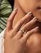 RANDES Womens Emerald Band Fashion Half Eternity Rings Sterling Silver Green May Birthstone Anniversary Band Rings Jewelry for Wife Mom Christmas Size 9