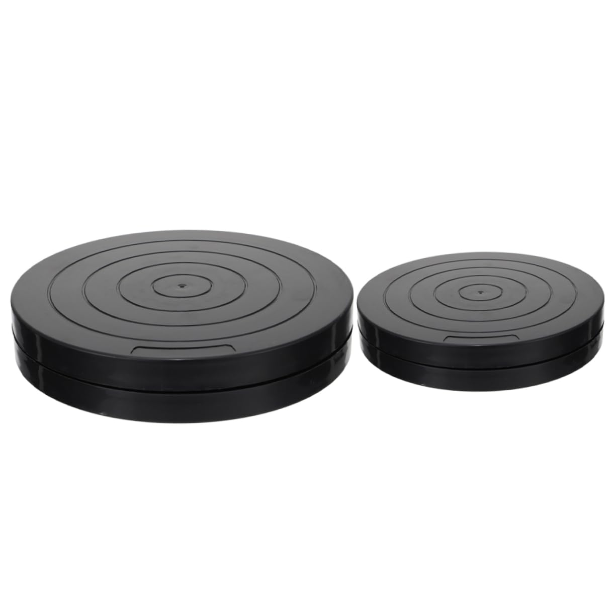 Uonlytech 3 Series Mesa Rotativa De Escultura De Arcilla Esculpiendo Arcilla Seca Al Aire Cerámica Placa Giratoria Rueda De Esculpir Bandeja Giratoria El Plastico Negro 2 Piezas X 3