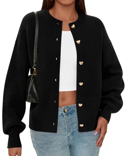 PRETTYGARDEN Cardigan Sweaters for Women Trendy Long Sleeve Open Front Button Down Jacket 2025 Fall Clothes Winter Coats4