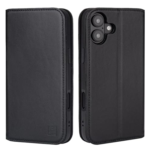32nd Classic Series 2.0, Real Leather Book Wallet Flip Case Cover For iPhone 16 Plus (6.7"), With RFID Blocking Card Slot - Image 2