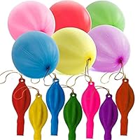 25 x 8g Thick Assorted Colours Of Children's Punch Balloons, 18 Inch, Strong Punching Balloons By Cathys Candy Cart, Party Bag Toys For Kids, Party Games. Colours Sent At Random.