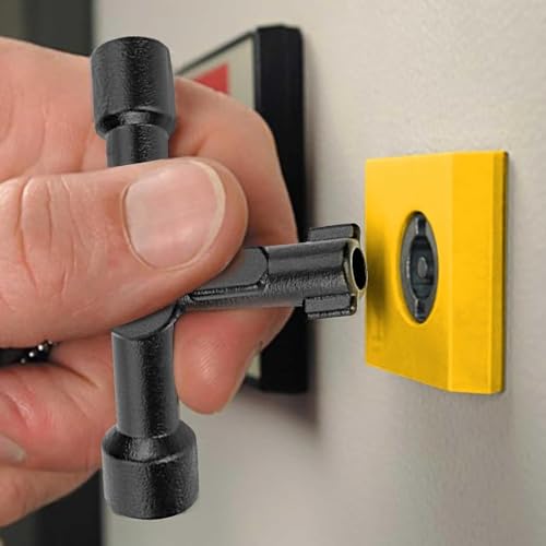 QHFlashbuy Vierkantschlüssel 2 Stück 4 Wege Multifunktionale Utilities Schlüsselfür Elektrische Wasser Gas Meter Box Schrank Öffnen Schlüssel 4-Wege-Schaltschrankschlüssel