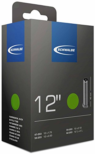 Schwalbe Fahrradschlauch AV1 12 AV1 47/62-203 EK AGV 40 mm Schlauch Schwarz