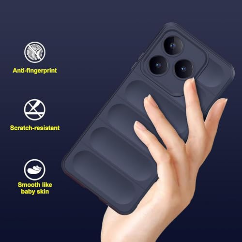 Image of Amazon Brand - Solimo Mobile Cover for Realme C63 4G / Narzo N63 4G | Full Camera Protection | Liquid Silicon Case | Flexible Bumper Case for Realme C63 4G / Narzo N63 4G (Dark Blue)
