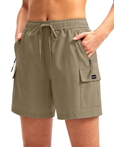 SANTINY Women's Hiking Cargo Shorts