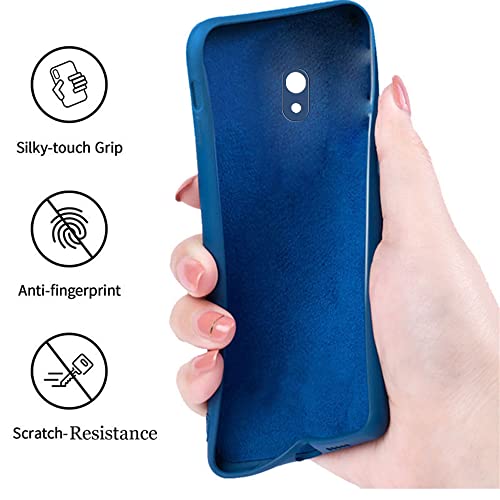 Image of A rtistque Liquid TPU Silicone Matte Shockproof Flexible with Camera Protection Soft Back Cover Case for Mi Redmi 8A - Blue