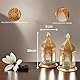 Orientalische Laternen 2er Set Laterne Basem Klar | 2X Orientalisches Windlicht aus Metall & Glas in Klar | Marokkanische Glaslaterne für Ramadan als Gartenlaterne