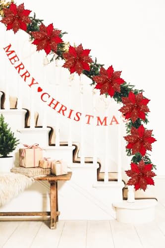 Briful-9-Poinsettias-Artificial-Christmas-Flowers-8PCS-Silk-Christmas-Floral-Picks-and-Sprays-Large-Red-Poinsettias-Flowers-with-Clips-for-Xmas-Tree-Vase-Arrangement-Wreath-Decor Briful 9 Poinsettias Artificial Christmas Flowers 8PCS Silk Christmas Floral Picks and Sprays Large Red Poinsettias Flowers with Clips for Xmas Tree Vase Arrangement Wreath Decor