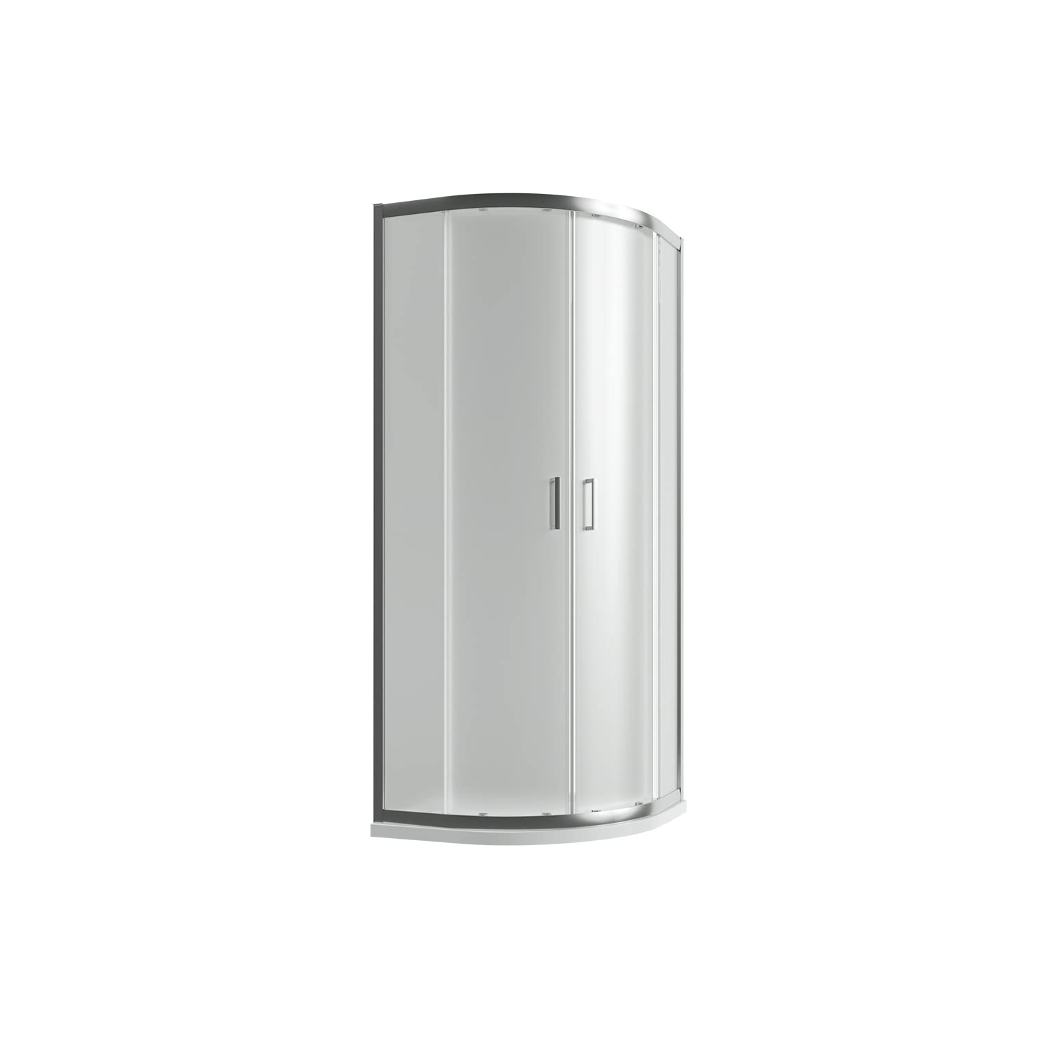 Box Doccia Semicircolare Java 70x90cm - Vetro Temperato 6mm, Scorrevole, Cromato