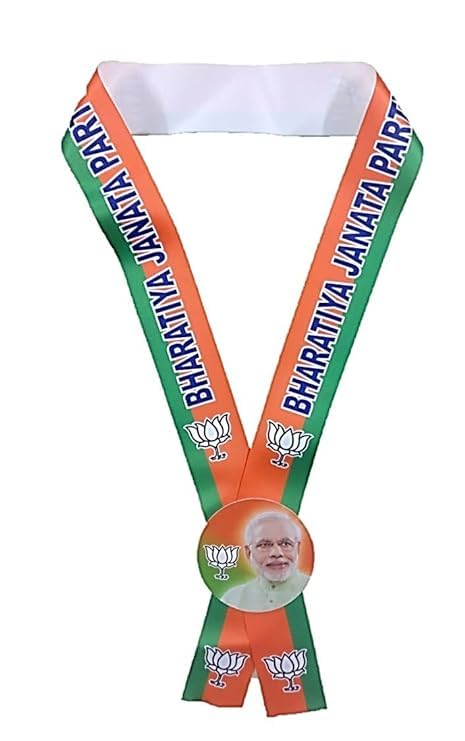 Balaji Hub BJP Strong Fabric Flag Scarf