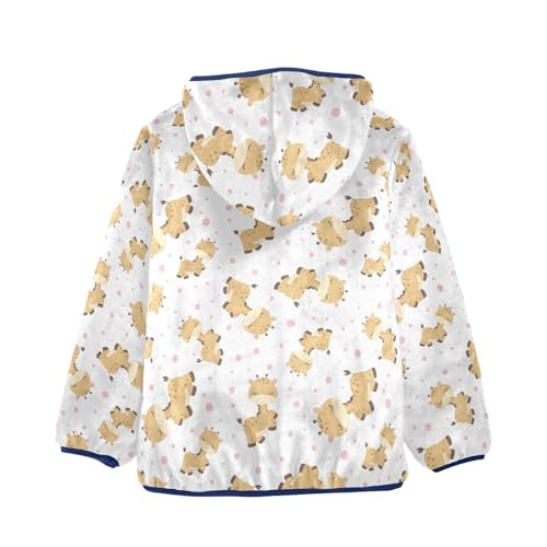 Cute Baby Giraffe Girls Fleece Jacket Girls Fall Jacket Girls Zip Up Hoodie Girls Sherpa Jacket 2-10T2