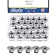 Glarks 30pcs M6 x 10mm Runde Basis Schweißen Tee-Mutter, Kohlenstoffstahl durch Loch Tee-Mutter, Flansch Einfügen weibliches Gewinde T-Muttern für Hardware Montage Befestigungsmittel