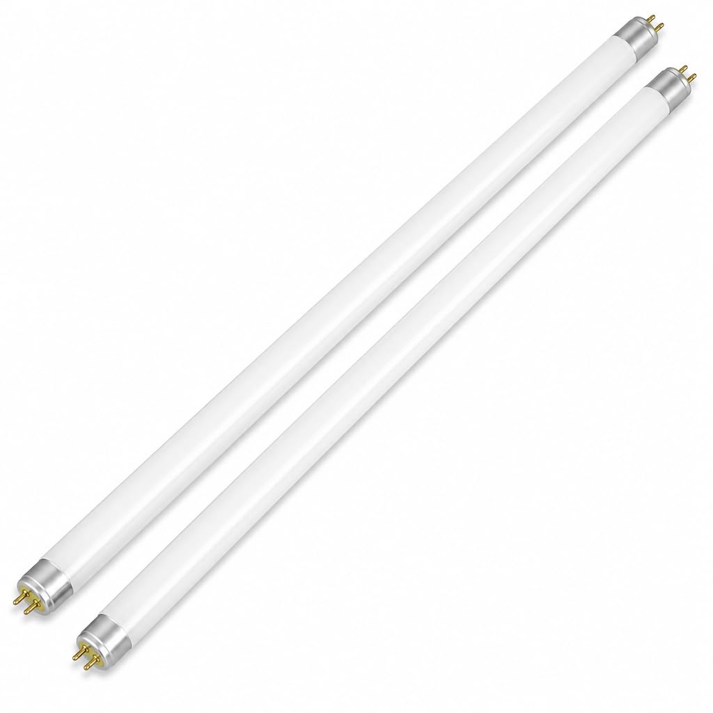 Fresilkora 2pcs T8 10W Fluorescent Tubes, Cool White 4000K G13 2 Pin Glass Tube Lights,331mm Replacement Fluorescent Light Tubes for Kitchen, Garage, Bathroom, Office and Indoor Fixtures (10, Watts)