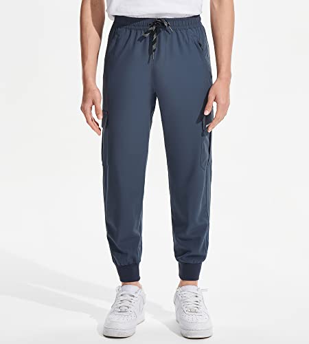 Devoropa Boys Joggers Lightweight Hiking Cargo Pants Water Resistant Upf 50+ Quick Dry Youth Kids Athletic Running Pants Gray M #TOP1