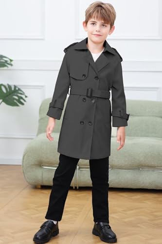 Image of Cromoncent Kids Rain Jacket, Raincoats Lightweight Waterproof Trench Coat for Boys Girls