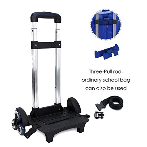 Protauri Backpack Trolley With 6 Wheels Can Climb Stair, Foldable Rolling Luggage Cart, Adults/Student/Kid's Roller Attachment For School Bags/Backpacks #TOP6