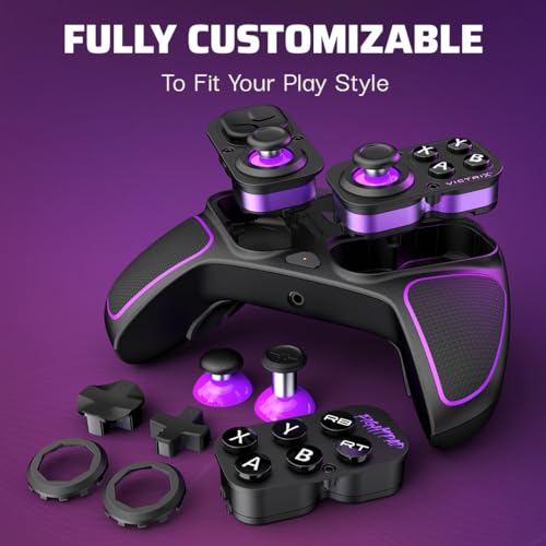 PDP Victrix Pro BFG Wireless Gaming Controller for Xbox Series X|S, Xbox One, Windows 10/11, Modular Gamepad, Dolby Atmos Audio, Remappable Buttons, Customizable Triggers/Paddles/D-Pad, PC App, Black by PDP - Image 2
