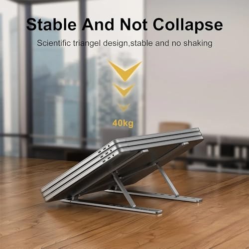 Portable Laptop Stand Aluminum Notebook Support Computer Bracket Macbook Air Pro Holder Accessories Foldable Lap Top Base For Pc - Image 3