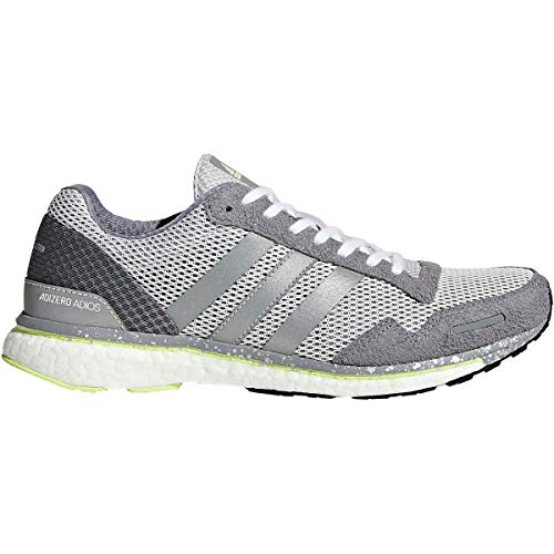 adidas Women's Adizero Adios w, one/Metallic Silver/Grey Three, 11 M US