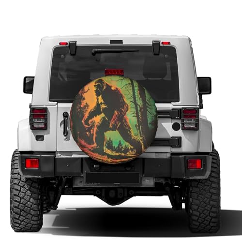 Image of Delerain Spare Tire Cover Vintage Animal Wheel Covers Sun Protection Waterproof for Truck RV Trailer SUV and Many Vehicle (14 Inch for Diameter 23 inch-27 inch)
