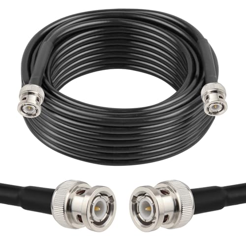 Câble BNC mâle RG58 50 ohm coaxial 7,6m pour antenne radio CB et caméra CCTV