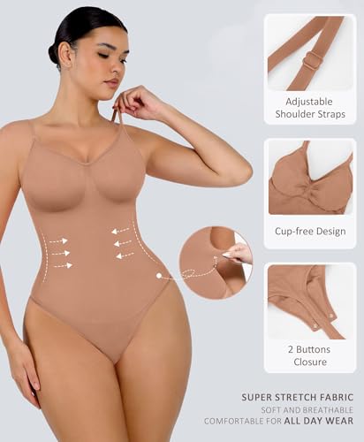 Image of FeelinGirl Shapewear Bodysuit Tummy Control for Women Seamless Body Shaper